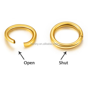 200 cái/túi Chất lượng cao thép không gỉ nhảy Nhẫn 18K PVD mạ Vàng mở vòng kết nối đối với trang sức làm phụ kiện - Product Image 6