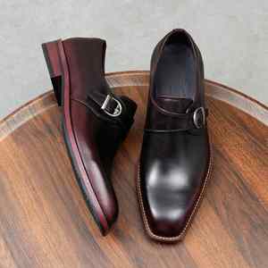 Zapatos de Hombre de Piel Genuina de Alta Gama, con Punta en Pico y Estilo Slip-On, para Oficina y Ocio, Tendencias de Moda Otoñales - Product Image 5