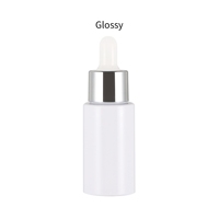 Flacon compte-gouttes rond en plastique dépoli de 30 ml/60 ml pour sérum démaquillant cosmétique transparent