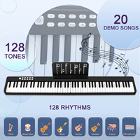 Music Instrument Digital Piano Folding Portable Electronic Piano 88 Keys Keyboard