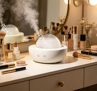 Diffuseur d'arômes en bois massif et verre, humidificateur silencieux pour la maison et la chambre, diffuseur d'huiles essentielles à sept couleurs, parfum frais longue durée