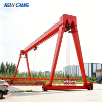Grue portique industrielle compacte de 9 m et 3 tonnes, 220 V, 380 V, 440 V, avec pneus en caoutchouc