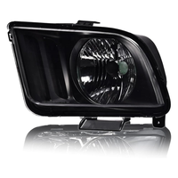 Phare compatible avec Ford Mustang 2005-2009, halogène, côté conducteur gauche, lentille transparente, boîtier transparent, réflecteur transparent, phares de pare-chocs