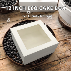 Caja Cuadrada Ecológica Reciclable de Cartón de 12 Pulgadas para Pasteles, con Lámina Dorada, Personalizable, para Uso Industrial en Alimentos, MOQ 50 Piezas - Product Image 2