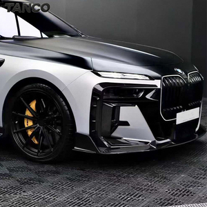 Kit carrosserie complet en fibre de carbone pour <span class=keywords><strong>BMW</strong></span> Série 7 <span class=keywords><strong>G70</strong></span> I7 735Li <span class=keywords><strong>740i</strong></span> 760i M Sport : Lame avant, jupes latérales, diffuseur arrière, amélioration aérodynamique - Product Image 3
