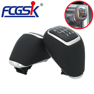 Perilla de palanca de cambios de 6 velocidades de cuero para Hyundai Tucson TL I30 I20 Getz Venue Elantra AD Accent <span class=keywords><strong>Verna</strong></span> 43711-F2300TRY <span class=keywords><strong>accesorios</strong></span> de coche - Product Image 1