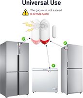Tuya WiFi alarme de porte intelligente congélateur réfrigérateur porte et fenêtre sirène lumière APP alerte notification téléphonique 0-120dB alarme IOT programmée