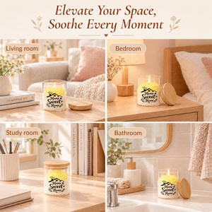 Bougie artisanale de luxe à la fleur, cire de soja naturelle, Saint-Valentin, maison douce maison, bougies parfumées à la cire de soja pour la décoration de la maison - Product Image 6