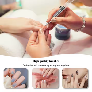 Pinceaux à ongles en nylon avec manche en plastique transparent, conception à ressort rétractable, produit breveté Yihuale - Product Image 6