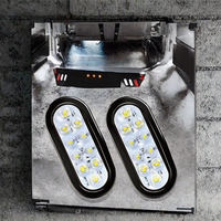 Feux arrière ovales blancs Nilight de 6 pouces, 2 pièces, 10 LED, 12V, 10W, étanches IP67, feux de recul/arrière pour camion, camping-car, caravane
