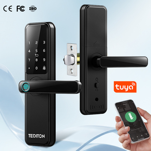 <span class=keywords><strong>Serrure</strong></span> intelligente Tuya compatible Alexa, <span class=keywords><strong>serrure</strong></span> électronique pour locaux locatifs avec autorisation à distance, <span class=keywords><strong>serrure</strong></span> de porte intelligente à empreinte digitale - Product Image 1