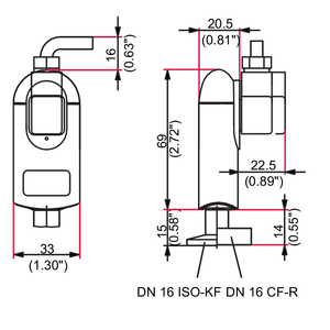 <span class=keywords><strong>Pfeiffer</strong></span> TPR 280 DN 16 ISO-KF PT R26 950 Jauge de vide Pirani de haute précision Réponse rapide Large gamme Outils à main sous vide général - Product Image 2