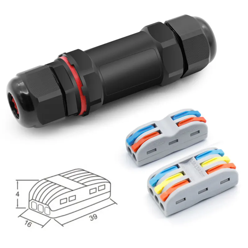 factory wholesale 2 Pin 3 Pin IP68 waterproof electrical outdoor quick easy connect cable wire connectors for landscape light