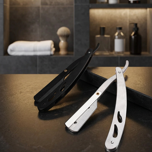 MORGANS INDUSTRIES Stainless Steel Straight <b>Razor</b> <b>Single</b> <b>Blade</b> for Men's Barber Shop Outdoor & Hotel Use - Product Image 1