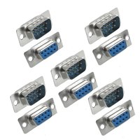 Carcasa de conector serie DB9 RS232, 9 pines, doble fila, macho/hembra, componentes eléctricos, novedad