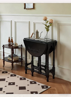 Table basse pliante portable style rétro français, design papillon, pour maison d'hôtes, salon, pâtisserie, balcon, salle à manger, restaurant, café