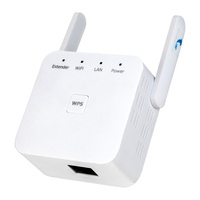 Extensor de Rango WiFi Profesional de 300Mbps, Repetidor/AP Inalámbrico, Puerto Ethernet, Antenas Externas Dobles, Gestión Web, Fácil Configuración
