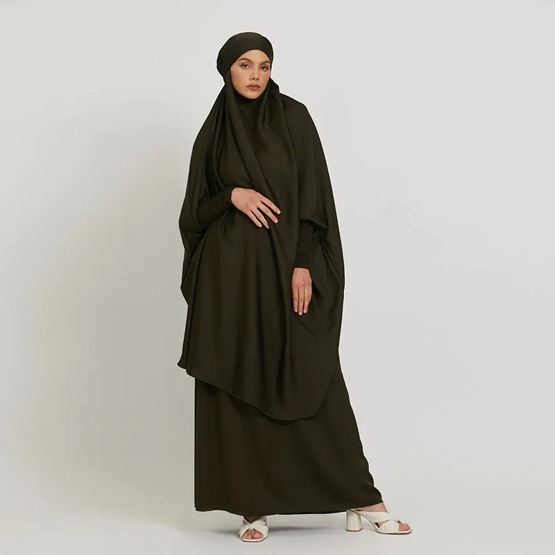 Nida Jilbaab Women One Piece Dress Long Wing Abaya Dubai Saudi Turkey Islam Hijab Robe Ramadan Muslim Prayer Clothes For Woman