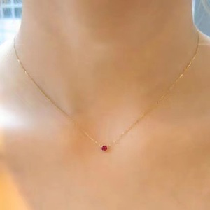 Collar de rubí S925 Plata de ley <span class=keywords><strong>diamante</strong></span> único <span class=keywords><strong>Diamante</strong></span> <span class=keywords><strong>rojo</strong></span> transmisión en <span class=keywords><strong>vivo</strong></span> nuevo adorno de moda - Product Image 3