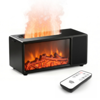 Humidificateur de cheminée 3D L17 avec haut-parleur Bluetooth, diffuseur d'huiles essentielles ultrasonique, USB 5V, décoration d'intérieur, ambiance flamme