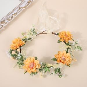 All'ingrosso di buona qualità per ragazze corona di fiori corona floreale per <span class=keywords><strong>capelli</strong></span> nuziali corona per <span class=keywords><strong>capelli</strong></span> - Product Image 2