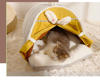 Lit pour chien et chat moderne, en fourrure synthétique solide, écologique, facile à nettoyer, respirant, pliable, amovible, lavable, en peluche, pour toutes les saisons
