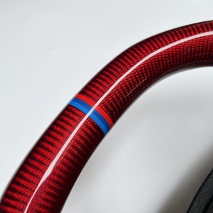 CCexcellent พวงมาลัยคาร์บอนไฟเบอร์สำหรับเล่นกีฬาปรับแต่งได้พวงมาลัยพร้อมที่หุ้มหนังนิ้วหัวแม่มือสำหรับ F15 F10 F18ผู้ท้าชิง - Product Image 4