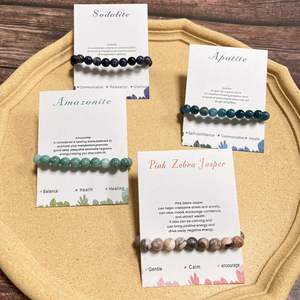 Pulsera de Piedra Natural con Cuentas de Vidrio Coloridas, Energía de Llama Doble, Video de Marketing HD Incluido para Mayoristas, Garantía Comercial - Product Image 5