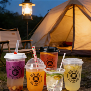 Vasos de Plástico Resistentes Personalizados para Jugos, de 12oz, 16oz y 32oz, con Tapas Redondas, Juego de 2000 Piezas - Product Image 3