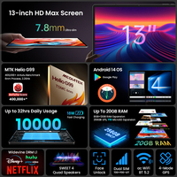 Nouvelle tablette Teclast T65 MAX 2024, 13 pouces, 4G, Helio G99, 8 Go, 256 Go, Android 14, Google Play, 10000 mAh, 18 W