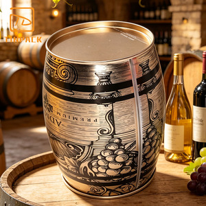 Lata de hojalata soldada estilo barril vintage, contenedor de hojalata con soldadura de costura apta para alimentos, caja metálica impresa personalizada para embalaje de regalos - Product Image 6