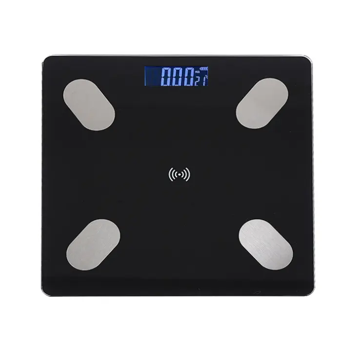 Escala eletrônica do peso de Bluetooth do peso corporal inteligente do agregado familiar do vidro moderado Escala gorda saudável com dados do APP OkOk
