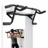Barre de traction horizontale Trully Safe Locking pour usage domestique, avec support de sécurité et stations de dips pour tractions