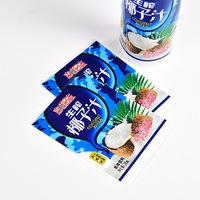Film rétractable personnalisé pour bouteille de boisson avec logo, pour l'emballage de jus de noix de coco, étiquettes rétractables en PVC imperméables