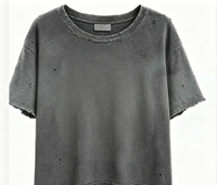 T-shirt Oversize Streetwear Personnalisé avec Impression Kornit, Effet Délavé à l'Acide et Pulvérisation Effet Usé
