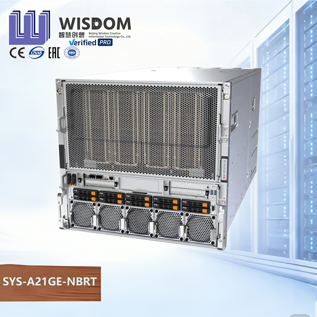SYS-A21GE-NBRT 10U Rack Mount Generative AI Training Server 8x for B200 SXM NVLinks 4.0 Dual 5th-Gen Xeon 8TB DDR5 1.4TB HBM3e