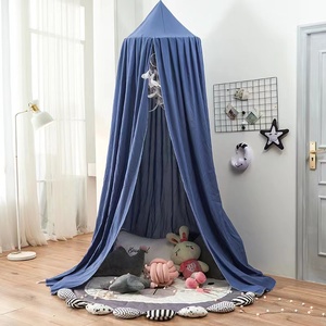 Princesse de luxe 100% <span class=keywords><strong>coton</strong></span> <span class=keywords><strong>ou</strong></span> <span class=keywords><strong>polyester</strong></span> conique rond pliable filles lit à baldaquin <span class=keywords><strong>moustiquaire</strong></span> pour enfants - Product Image 2