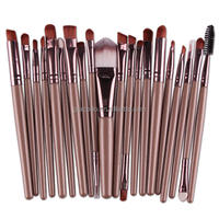 Échantillons gratuits Super Hot Professionnel Luxe Haute qualité Vegan 20 pièces Ensemble de pinceaux de maquillage pour le visage de couleur personnalisée avec sac