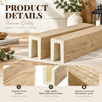 Poutre décorative en PU imitation bois, légère, durable, facile à installer, texture bois réaliste, ignifuge, imperméable, pour appartement
