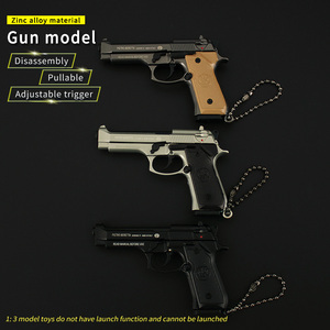 Porte-clés pistolet en alliage, <span class=keywords><strong>prix</strong></span> d'usine, métal, 7,5 cm, <span class=keywords><strong>Beretta</strong></span>, échelle 1:3, mini pendentif détachable et assemblable, jouet décoratif - Product Image 2