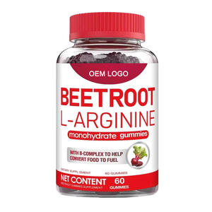 กัมมี่บีทรูท บีทรูทและแอล-อาร์จินีน อาหารเสริมบีทรูทแดงพร้อมวิตามินเพื่อเพิ่มพลังงานและบำรุงการไหลเวียนโลหิต - Product Image 1