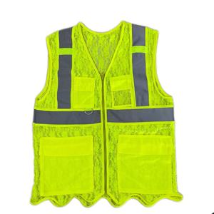 उच्च दृश्यता फीता वर्कवियर बनियान हल्के लुभावनी कपड़े बहुक्रियाशील डिजाइन, भंडारण के लिए बहुक्रियाशील डिजाइन - Product Image 1