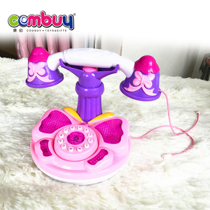 Téléphone fixe <span class=keywords><strong>rose</strong></span> papillon, <span class=keywords><strong>jouet</strong></span> musical pour filles - Product Image 4