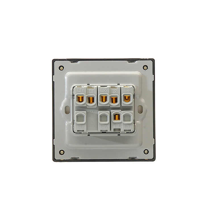 Gold PC Wall Switches Luxury Style 1/2/3/4 Gang 1/2 Way Eelctrical Switch Light Oonoff