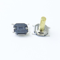 Interrupteur Tactile Électronique Personnalisé en Usine 5.2*5.2, Bouton à Tête Métallique en Cuivre 4*4*1.5-8 à Quatre Broches, Montage en Surface, Étanche 12V