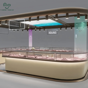 Elegante Espositore per Gioielli in Acciaio Inox, Vetrina per Chiosco, Arredamento Decorativo per Centro Commerciale, LED Ecologico e Resistente - Product Image 1