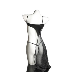 Chemise de nuit sexy en maille pour femmes, sans manches, Lingerie respirante, vêtements de nuit transparents, 8618 - Product Image 4
