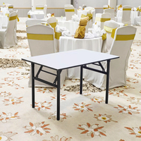 Ventes chaudes, prix bas, table pliante rectangulaire durable, table pliante en PVC pour salle de banquet