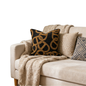 Woven Anti-static Customizable Cushion <b>Cover</b> 100% Polyester Geometric Retro Square Pillow Case <b>for</b> Home <b>Sofa</b> Decor - Product Image 2