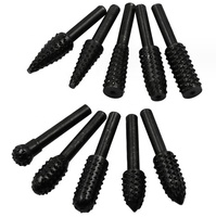 5 pièces/ensemble 1/4 menuiserie métal loup dent bâton râpe fraise limes rotatives travail du bois râpe en relief meulage Hmbossed tête de meulage